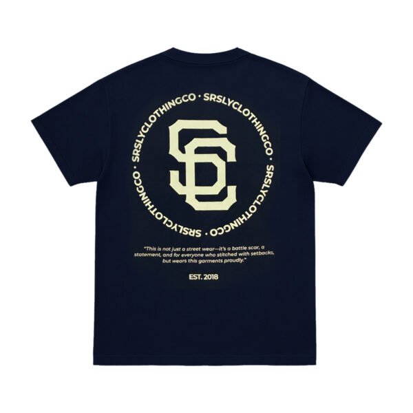 Monogram Tee - Navy Blue